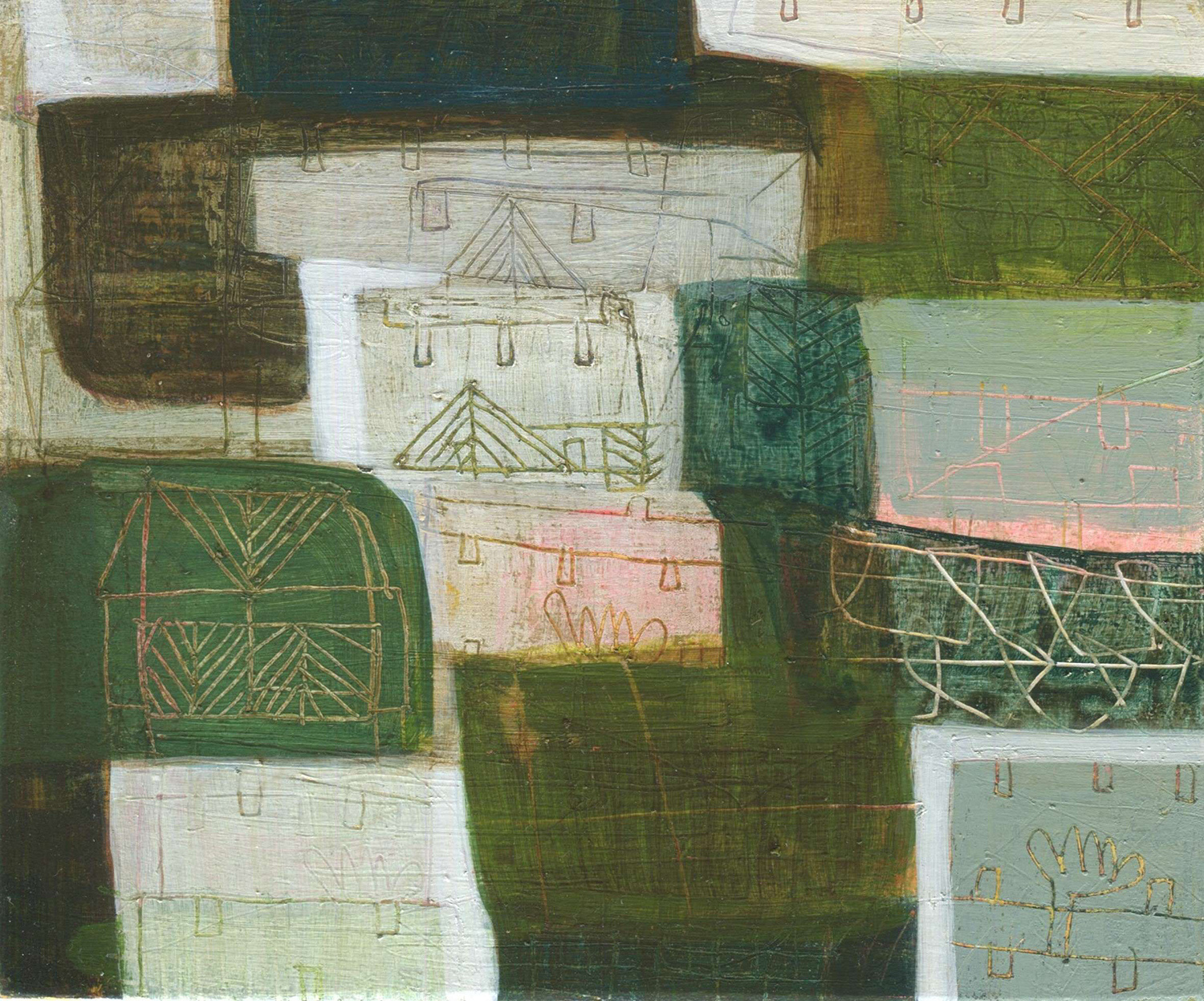Fields and Cottages by Anne Davies