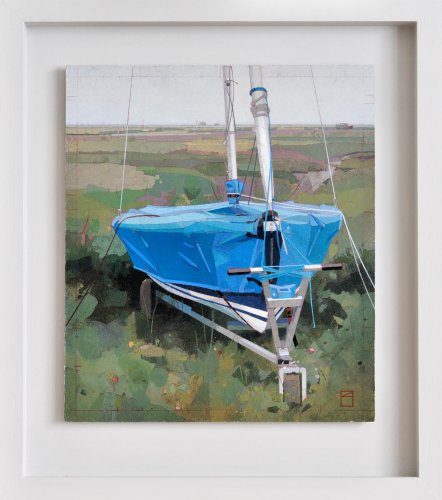 Blue Boat, Blue Cover, Blakeney by Nick Ellerby - alternative image